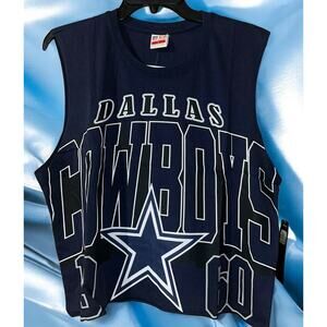Forever 21 Dallas Cowboys Women’s Large Blue Crop Tee Muscle Graphic NFL New